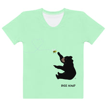 Load image into Gallery viewer, Women's T-shirt Lime Green Bee Kind