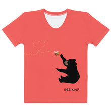 Load image into Gallery viewer, Women's T-shirt Coral Bee Kind