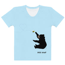 Load image into Gallery viewer, Women's T-shirt Light Blue Bee Kind