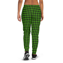 Load image into Gallery viewer, Women's Joggers Green Plaid