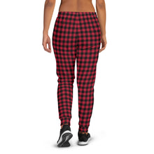 Load image into Gallery viewer, Women's Joggers Red Plaid