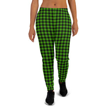 Load image into Gallery viewer, Women's Joggers Green Plaid