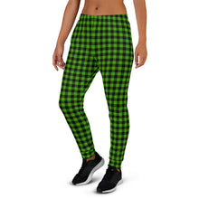 Load image into Gallery viewer, Women's Joggers Green Plaid