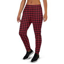 Load image into Gallery viewer, Women's Joggers Red Plaid