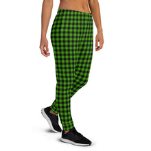 Load image into Gallery viewer, Women's Joggers Green Plaid