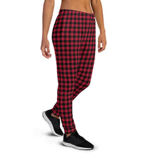 Load image into Gallery viewer, Women's Joggers Red Plaid