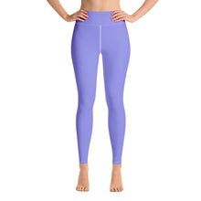 Load image into Gallery viewer, Yoga Leggings Purple Yellow Sky Moose Silhouette