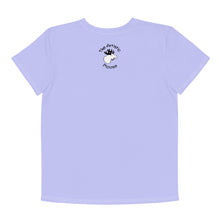 Load image into Gallery viewer, Youth Crew Neck T-shirt Periwinkle Bear With iPad