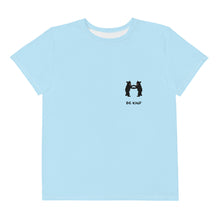 Load image into Gallery viewer, Youth Crew Neck T-shirt Light Blue Be Kind