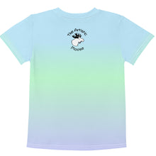 Load image into Gallery viewer, Kids Crew Neck T-shirt Blue Lime Green Periwinkle Grandad Loves You
