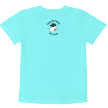 Load image into Gallery viewer, Kids Crew Neck T-shirt Aqua Grandad Loves You
