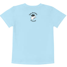 Load image into Gallery viewer, Kids Crew Neck T-shirt Light Blue Mimi Loves You
