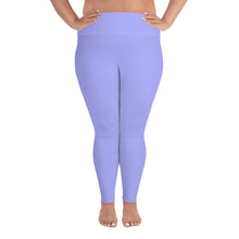 Load image into Gallery viewer, Plus Size Leggings Periwinkle Moose Silhouette
