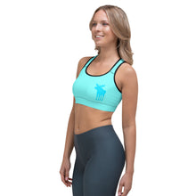 Load image into Gallery viewer, Sports Bra Aqua Moose Silhouette
