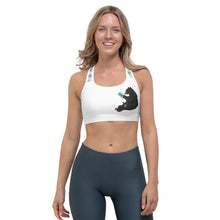 Load image into Gallery viewer, Sports Bra Aqua Plaid Once Upon A Time
