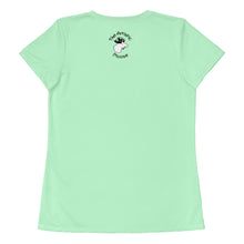Load image into Gallery viewer, Women&#39;s Athletic T-shirt Lime Green I Love You Mimi
