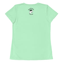Load image into Gallery viewer, Women&#39;s Athletic T-shirt Lime Green I Miss You Mimi
