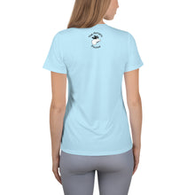 Load image into Gallery viewer, Women&#39;s Athletic T-shirt Light Blue I Love You Nana
