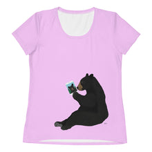 Load image into Gallery viewer, Women&#39;s Athletic T-shirt Bright Pink iPad
