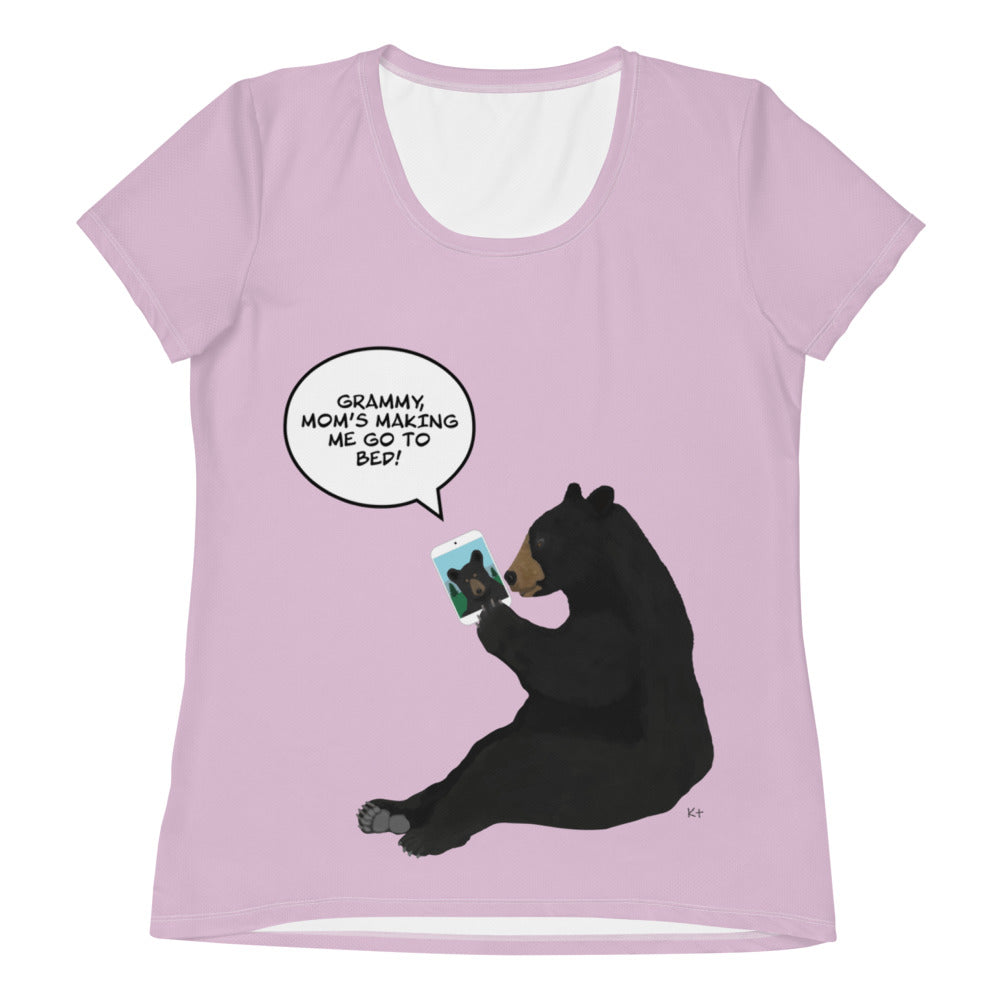 Women's Athletic T-shirt Mauve Grammy Mom's Making Me