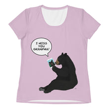 Load image into Gallery viewer, Women&#39;s Athletic T-shirt Mauve I Miss You Grandma
