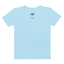 Load image into Gallery viewer, Women&#39;s T-shirt Light Blue Bear With iPad
