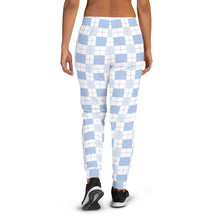 Load image into Gallery viewer, Women&#39;s Joggers Blue Plaid The Artistic Moose
