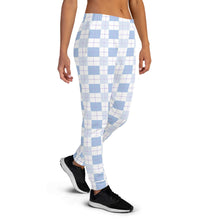 Load image into Gallery viewer, Women&#39;s Joggers Blue Plaid The Artistic Moose
