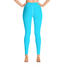 Load image into Gallery viewer, Yoga Leggings Aqua Blue Moose Silhouette
