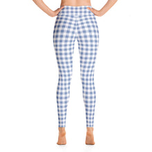 Load image into Gallery viewer, Yoga Leggings Blue Plaid
