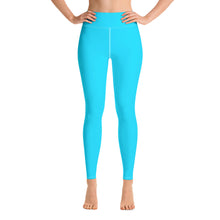 Load image into Gallery viewer, Yoga Leggings Aqua Blue Moose Silhouette
