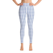 Load image into Gallery viewer, Yoga Leggings Blue Plaid
