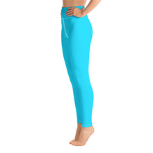 Load image into Gallery viewer, Yoga Leggings Aqua Blue Moose Silhouette
