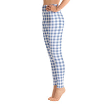 Load image into Gallery viewer, Yoga Leggings Blue Plaid
