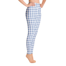 Load image into Gallery viewer, Yoga Leggings Blue Plaid
