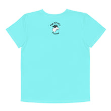 Load image into Gallery viewer, Youth Crew Neck T-shirt Aqua Bee Kind
