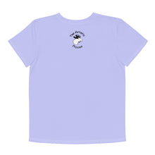 Load image into Gallery viewer, Youth Crew Neck T-shirt Periwinkle Bear With iPad
