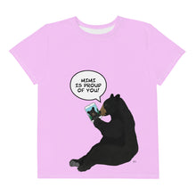 Load image into Gallery viewer, Youth Crew Neck T-shirt Bright Pink Mimi Is Proud Of You
